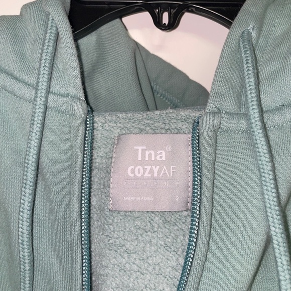 TNA Green Zip-Up Hoodie - Picture 2 of 3